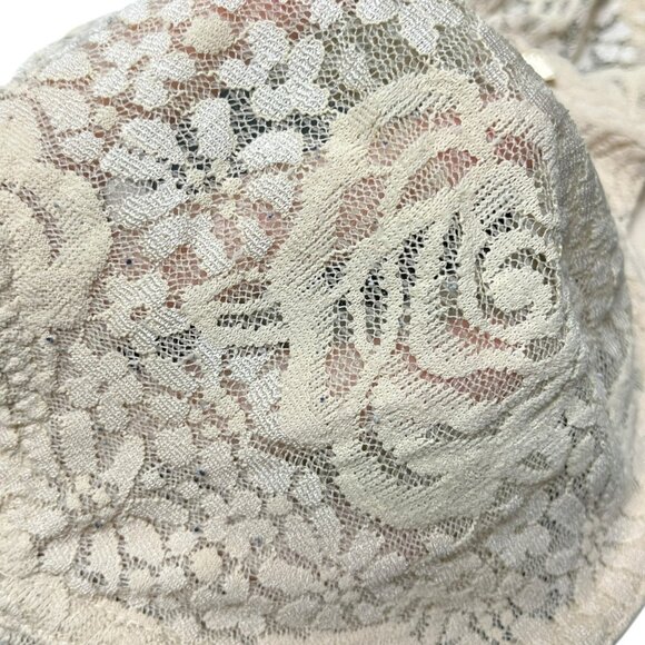 Wacoal Bra 32DD 851205 Halo Lace Mid Coverage Unlined Underwire Bra Beige - Picture 4 of 8